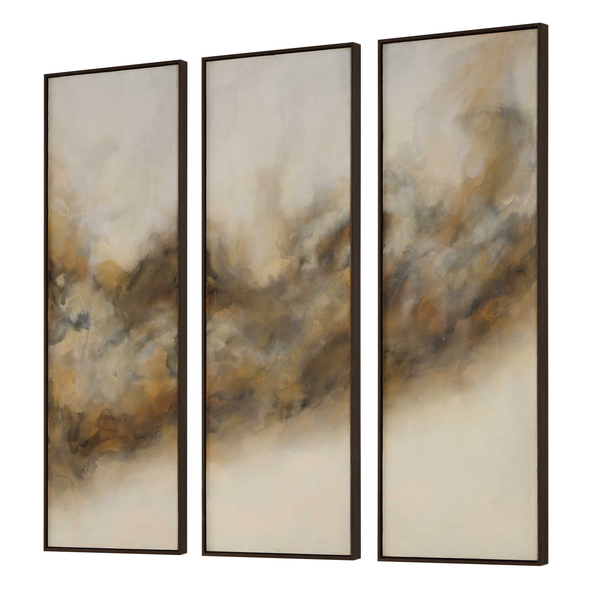 Uttermost Smoke Break Hand Painted Modern Art Set/3