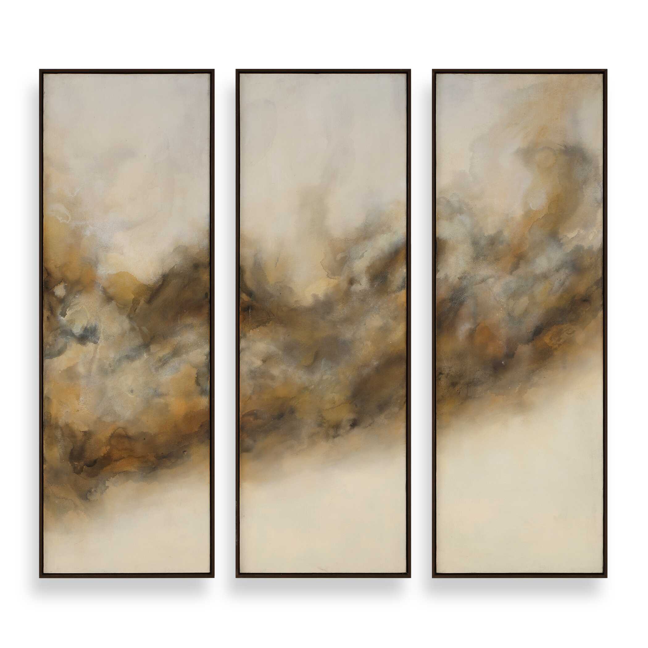 Uttermost Smoke Break Hand Painted Modern Art Set/3