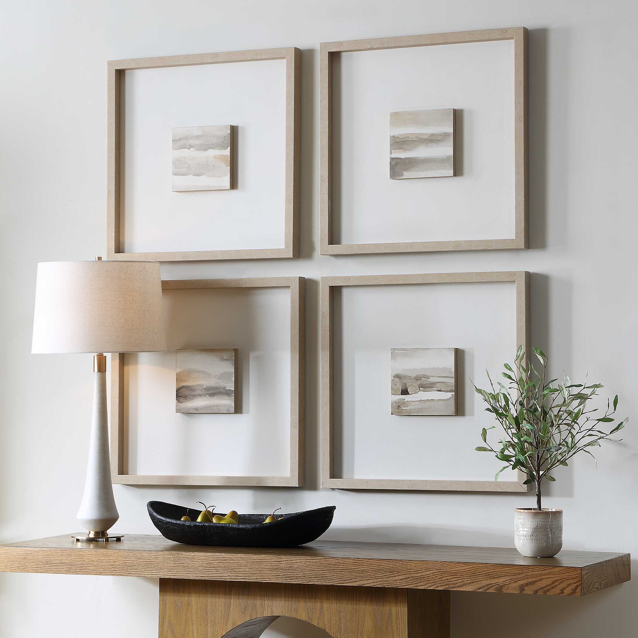 Uttermost Studying Sepia Hand Painted Canvases Set/4