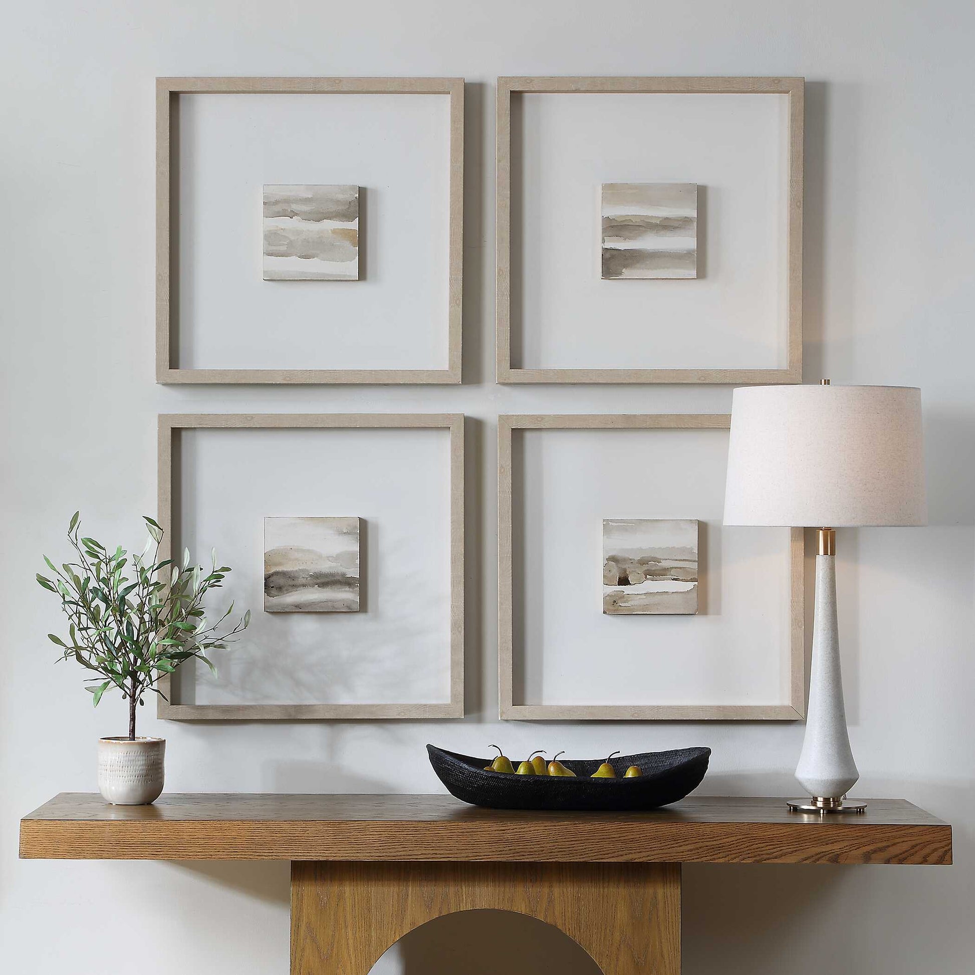 Uttermost Studying Sepia Hand Painted Canvases Set/4