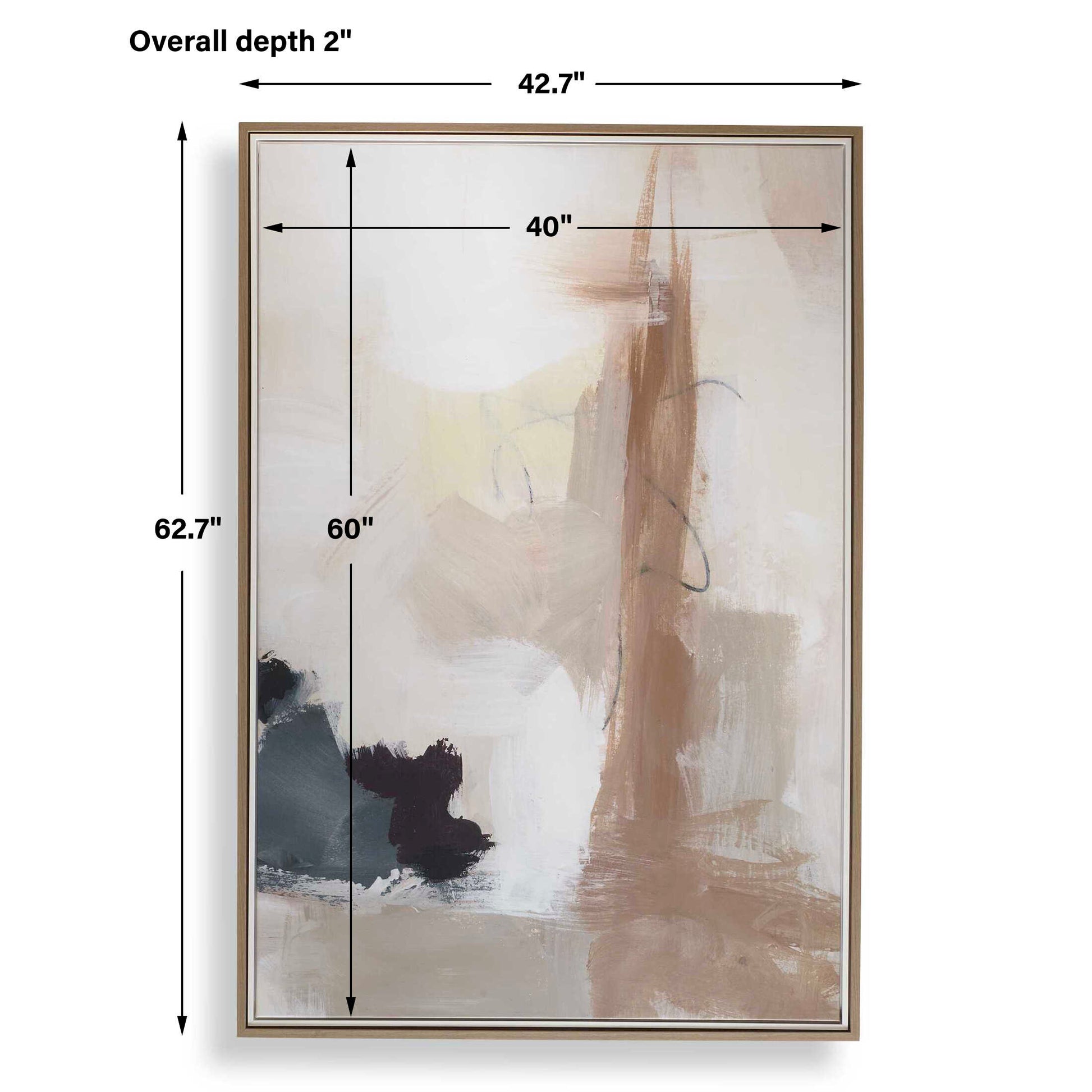 Uttermost Bluster Framed Abstract Canvas