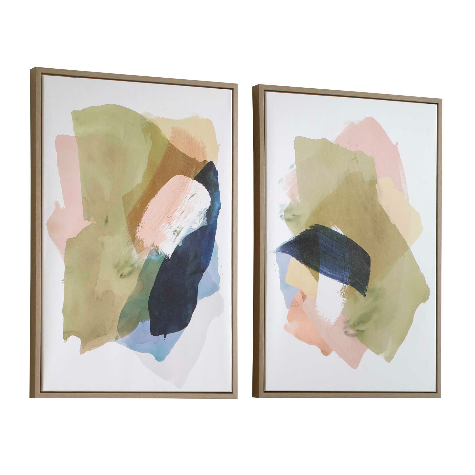 Uttermost Abstract Afternoon Framed Canvases Set/2