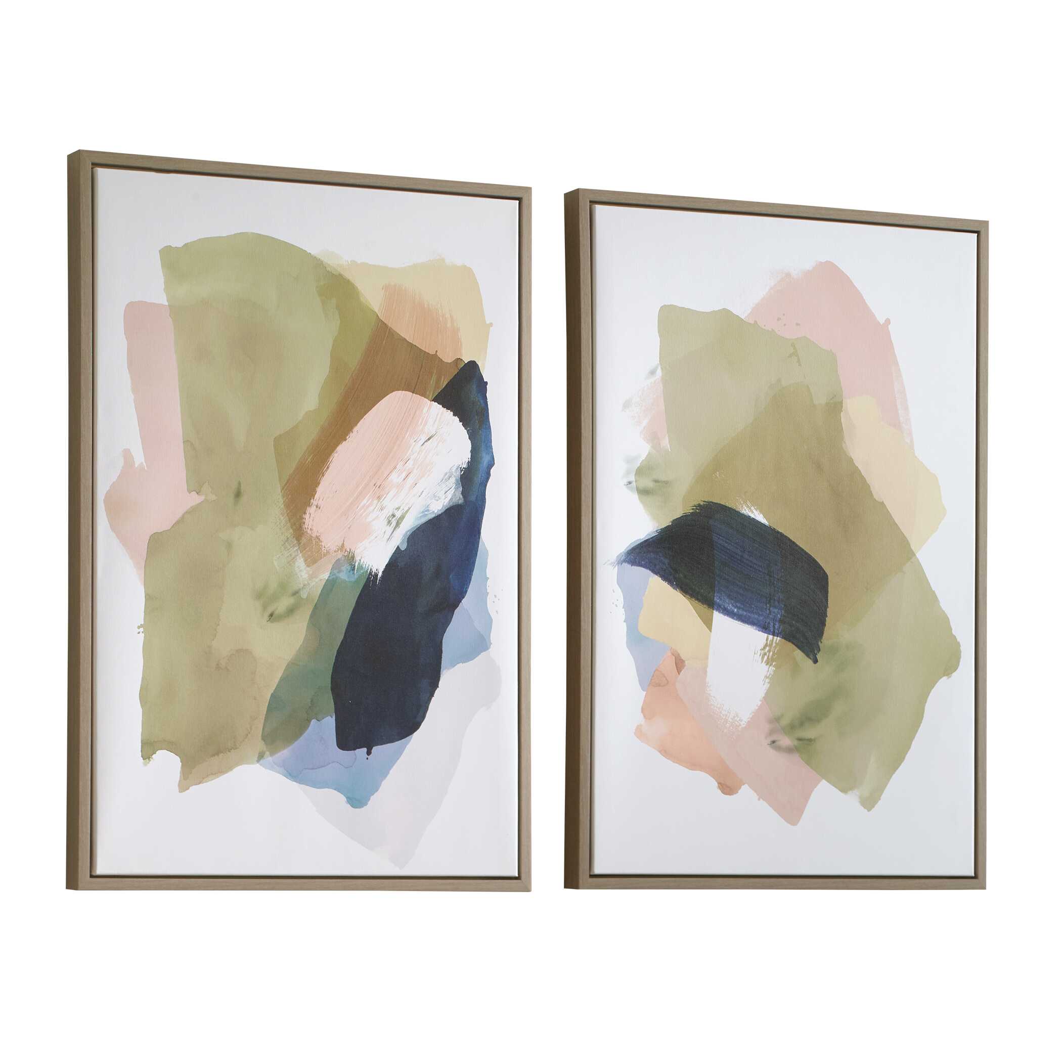 Uttermost Abstract Afternoon Framed Canvases Set/2