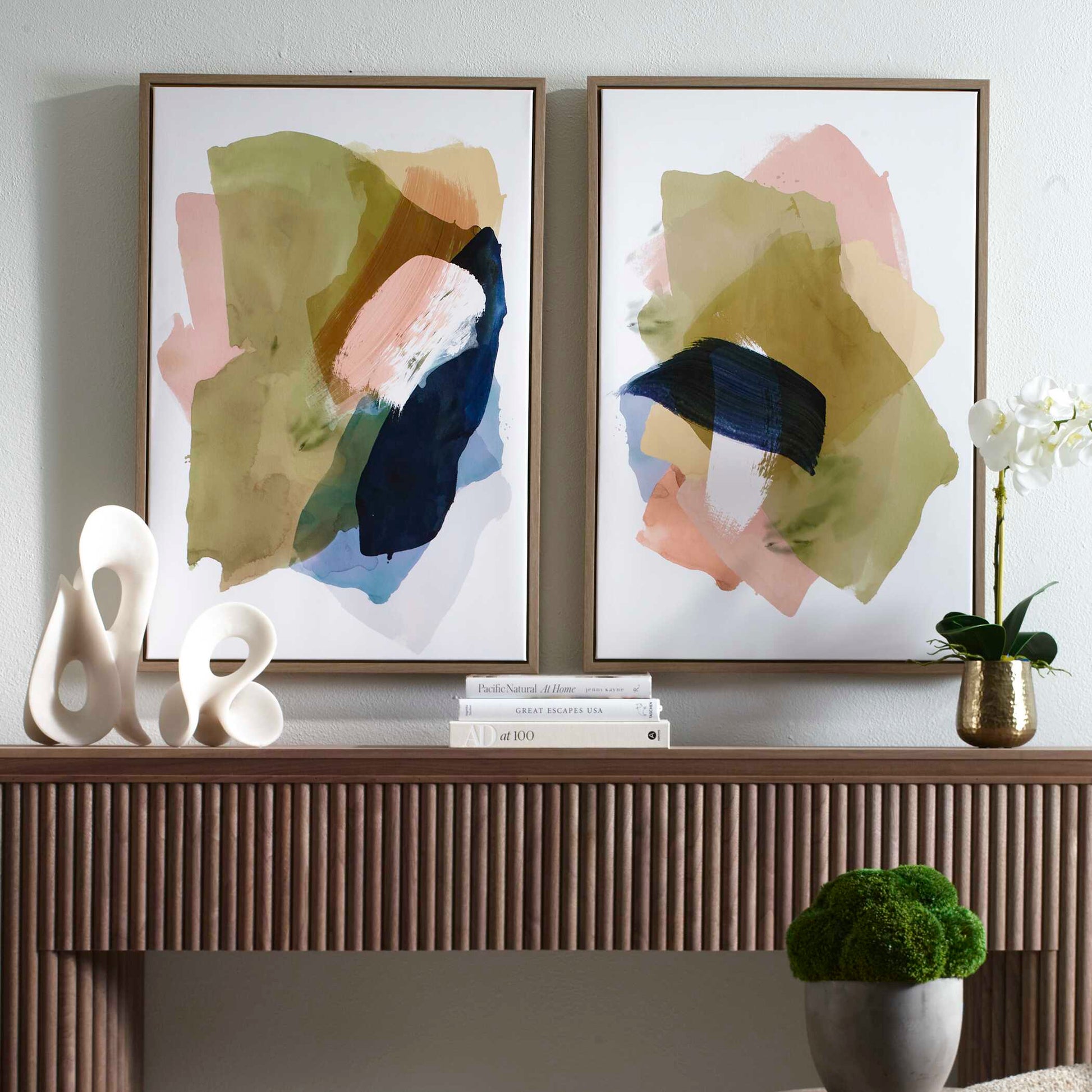 Uttermost Abstract Afternoon Framed Canvases Set/2