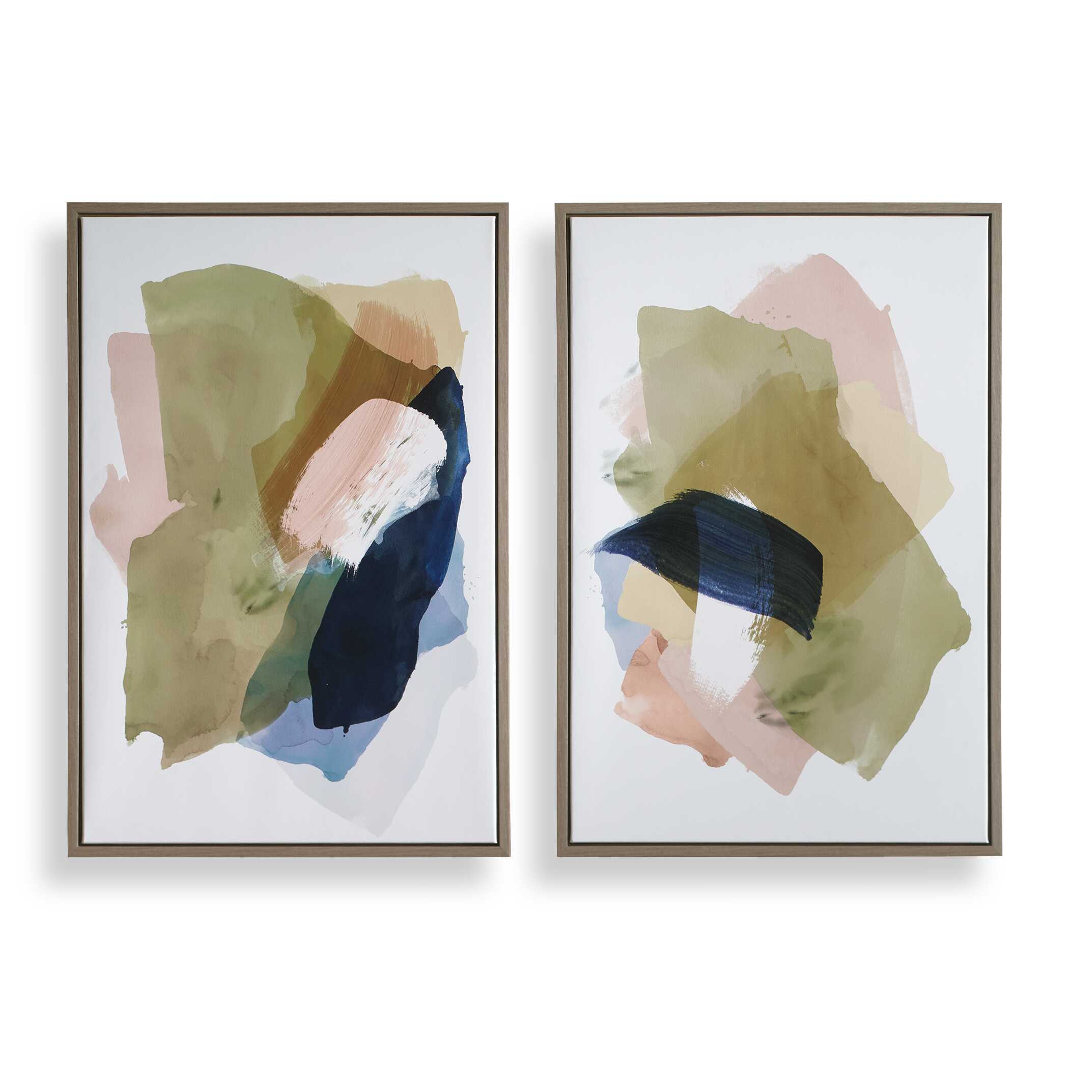 Uttermost Abstract Afternoon Framed Canvases Set/2