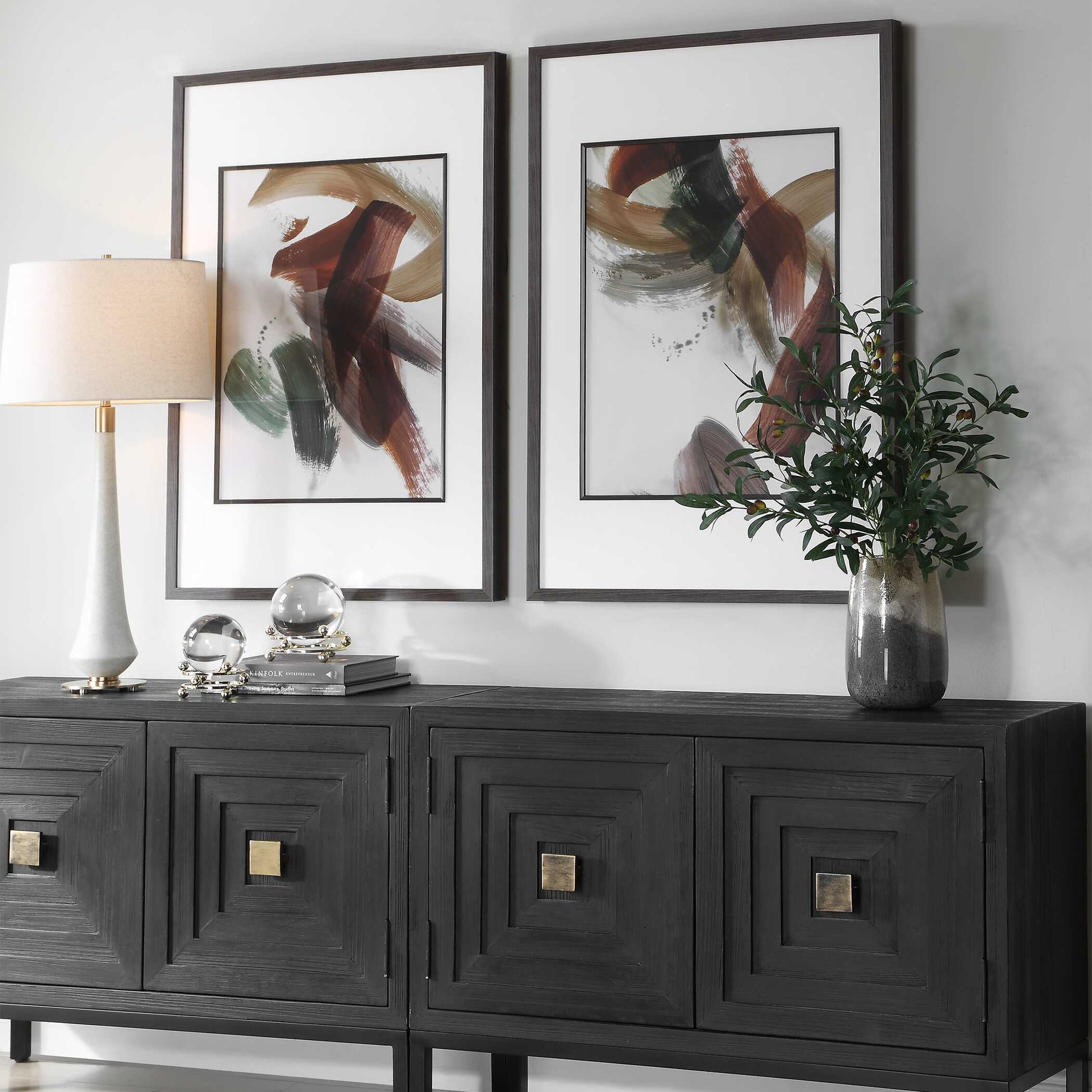 Uttermost Velocity Framed Abstract Prints, S/2