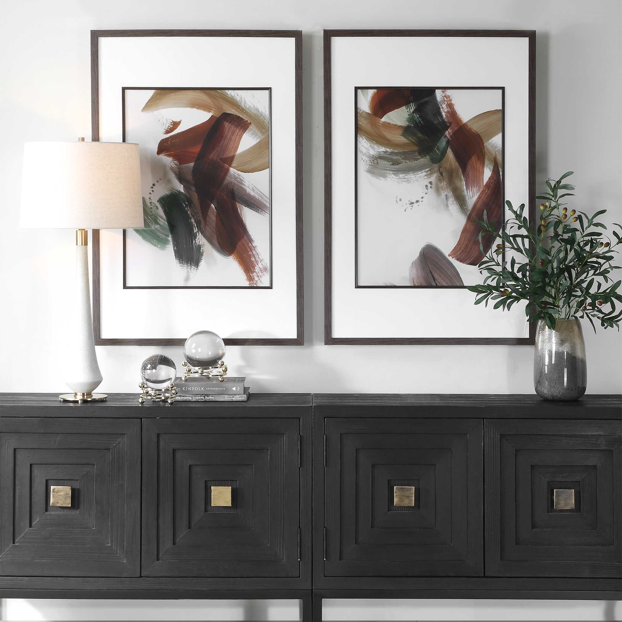 Uttermost Velocity Framed Abstract Prints, S/2