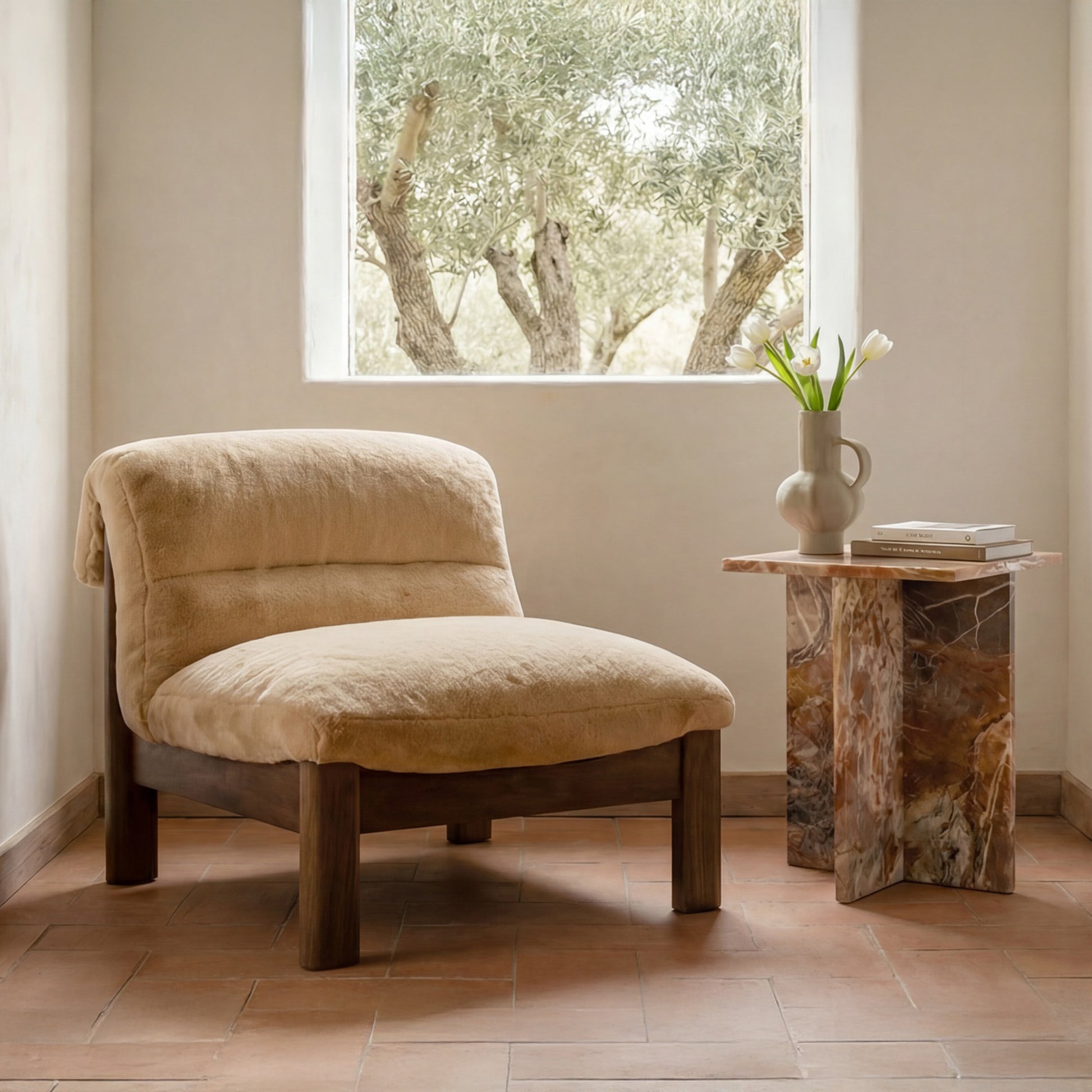 Pierce Accent Chair Faux Fur by Moe's Home Collection - view 2