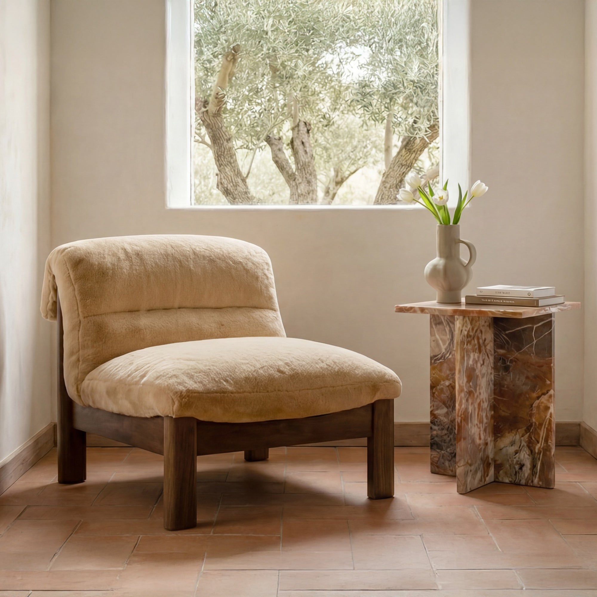 Pierce Accent Chair Faux Fur by Moe's Home Collection - view 2