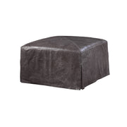 Alhambra Square Ottoman in Crystal Charcoal
