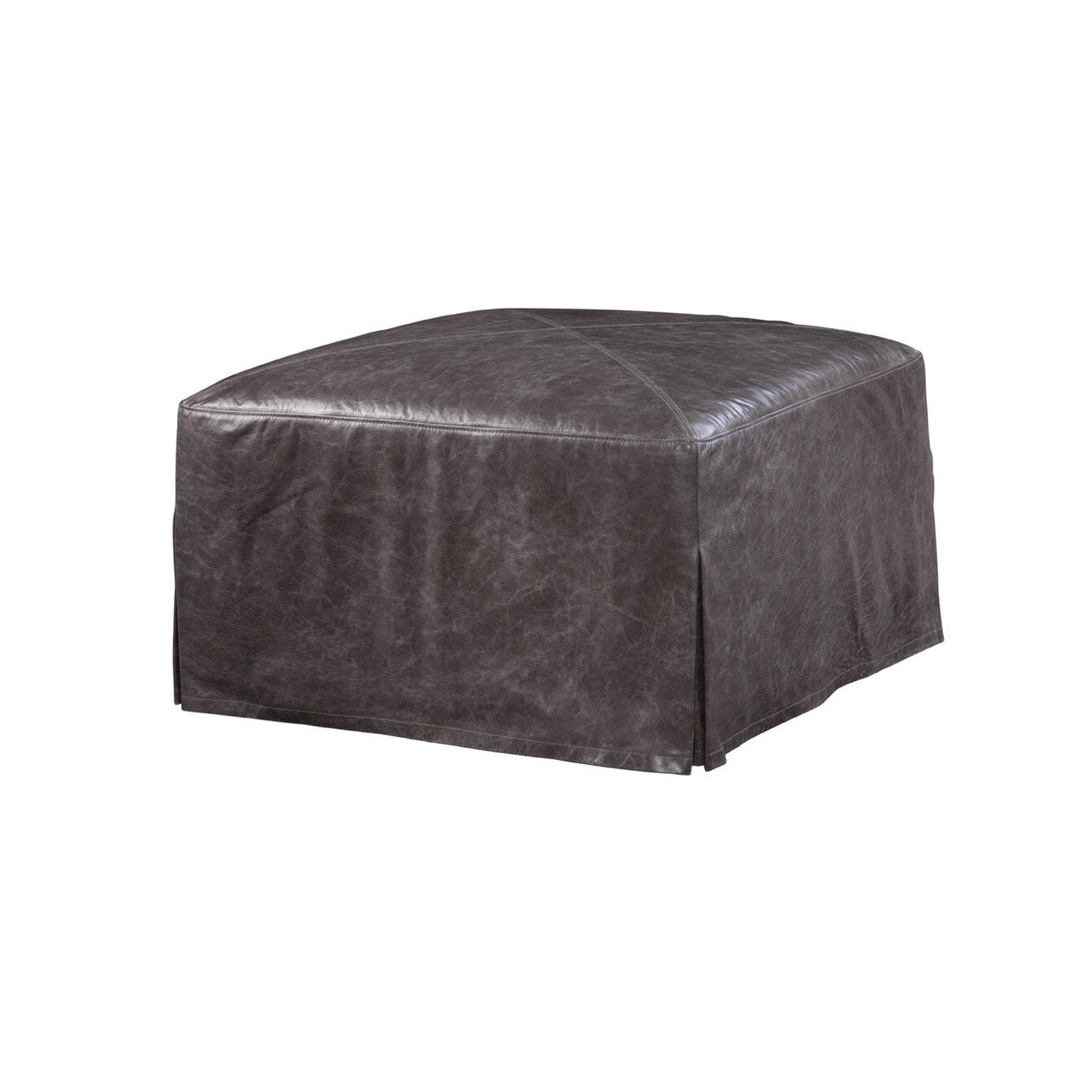 Alhambra Square Ottoman in Crystal Charcoal