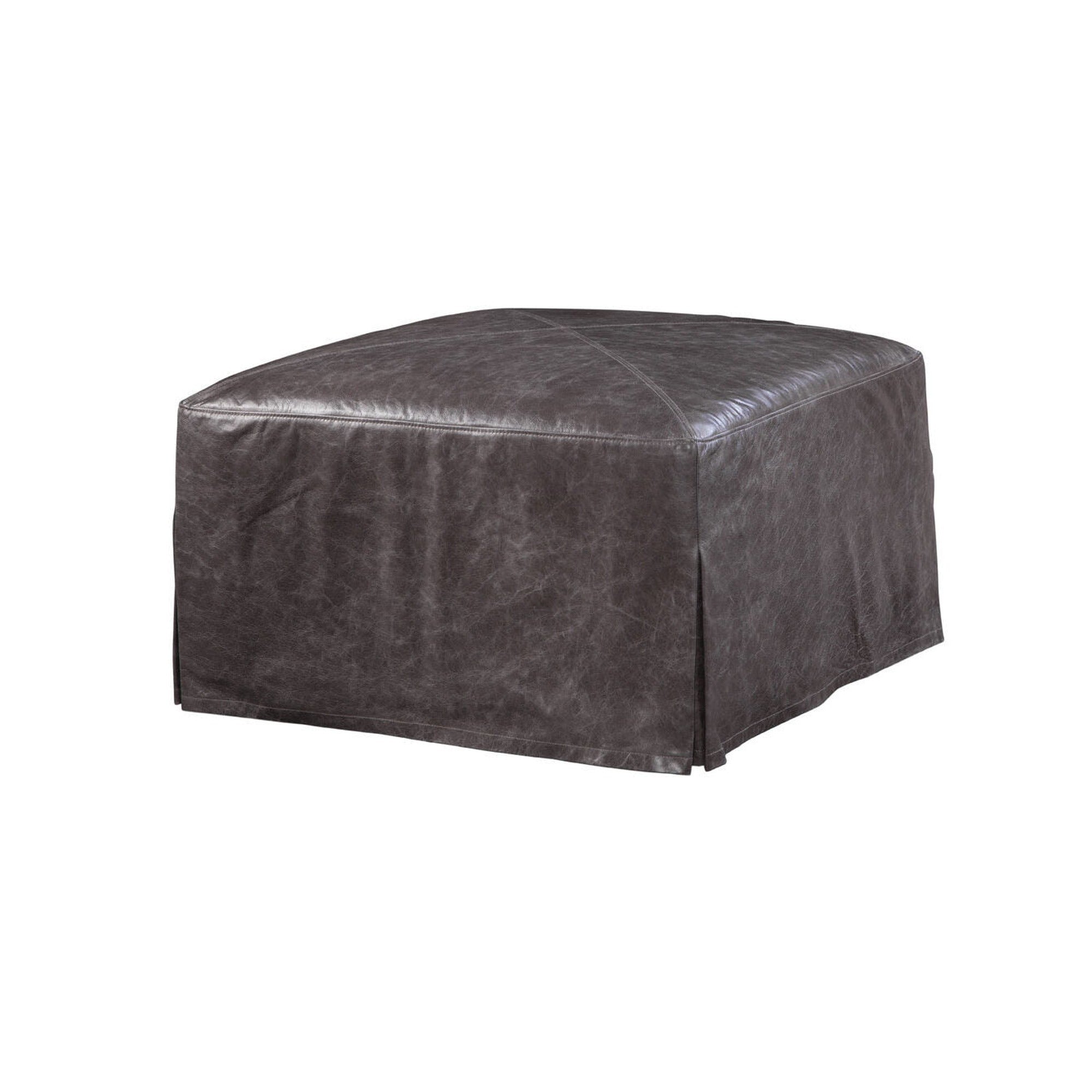 Alhambra Square Ottoman in Crystal Charcoal