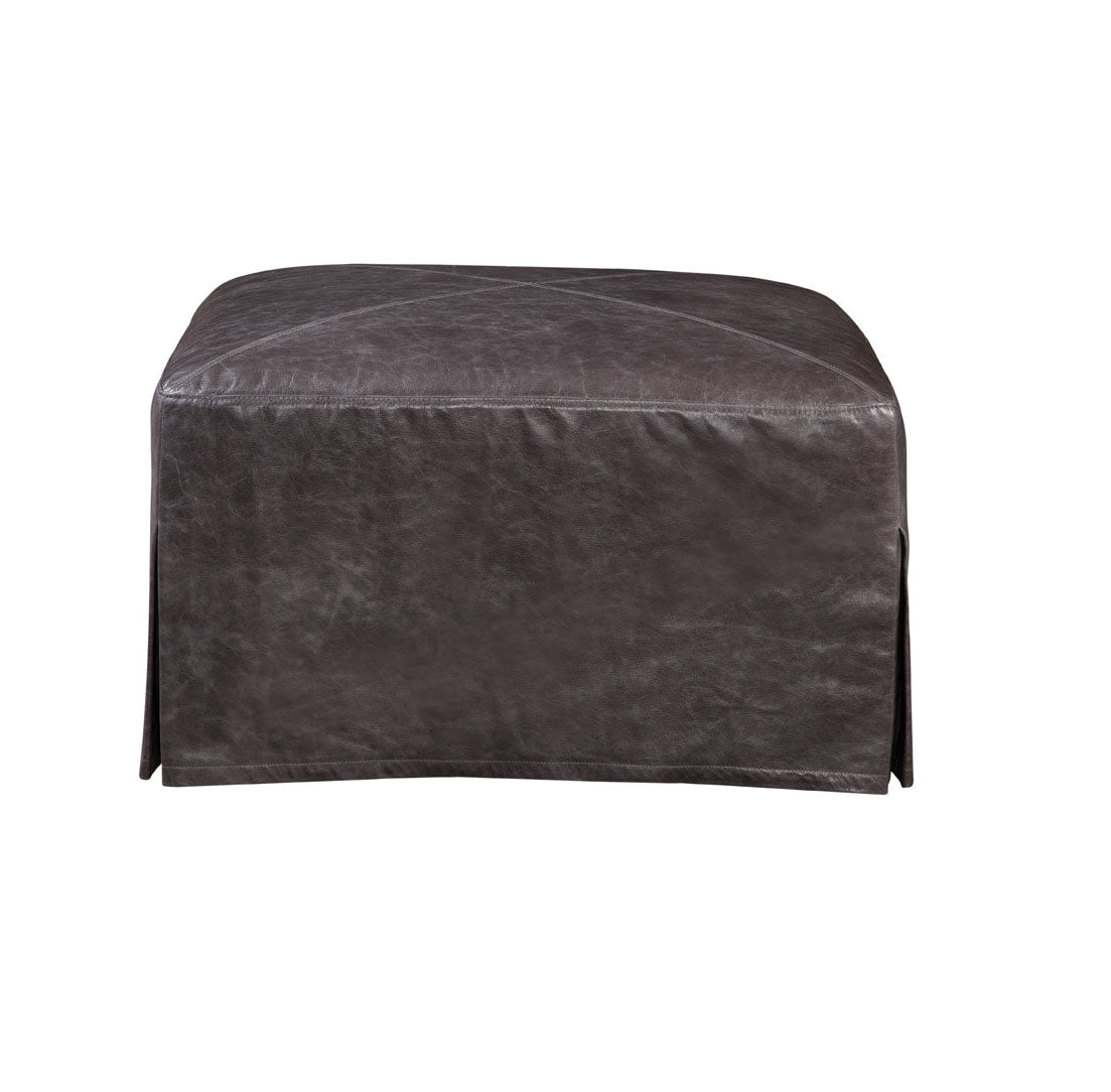 Alhambra Square Ottoman in Crystal Charcoal