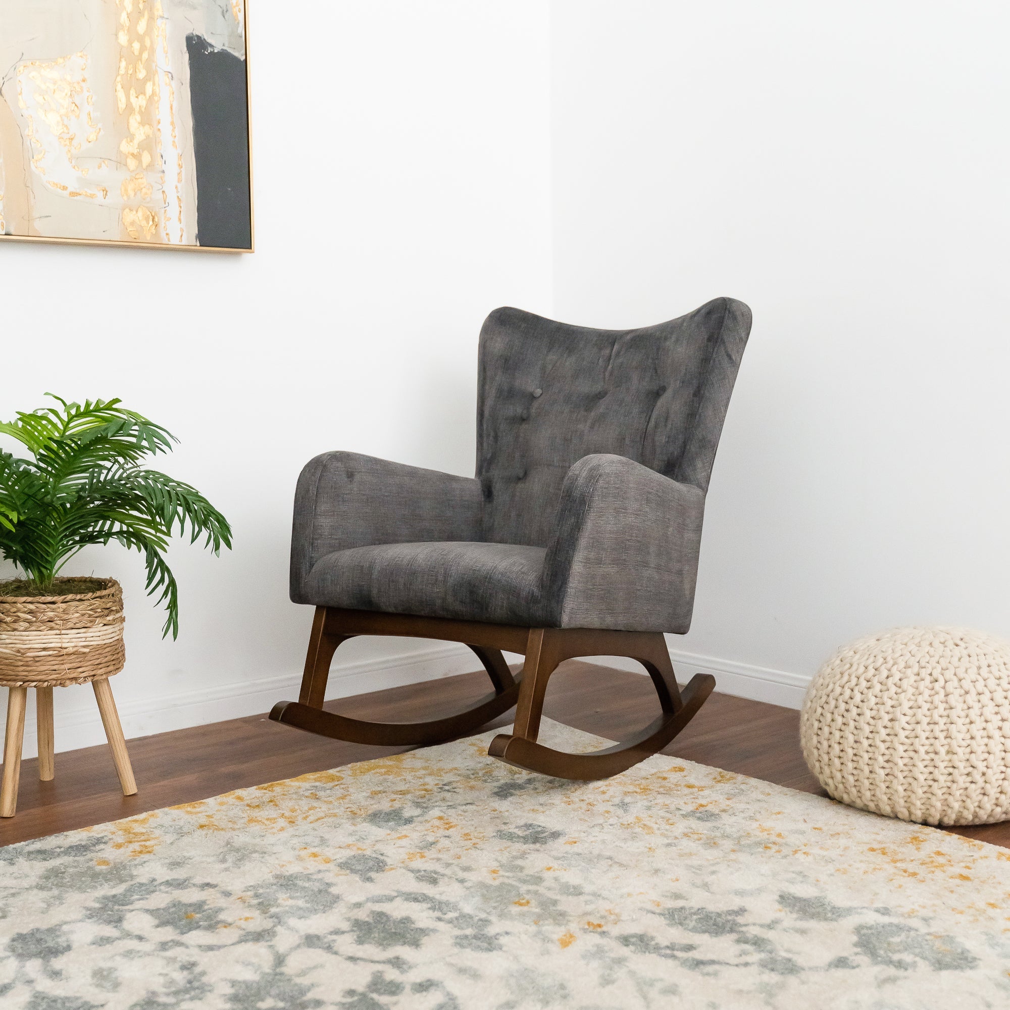 Alistair Gray Fabric Rocking Chair