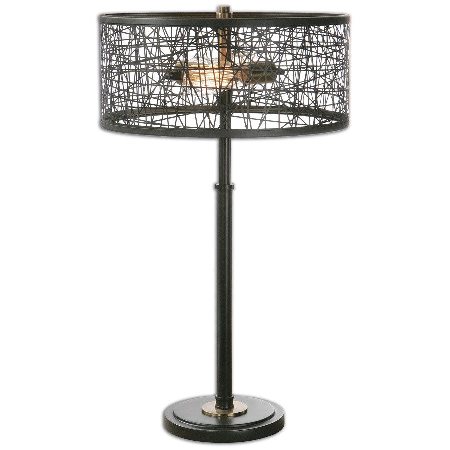 Alita Rustic Black Metal Table Lamp