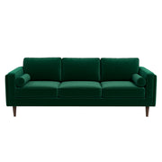 Amber Mid-Century Modern Dark Green Luxury Velvet Sofa