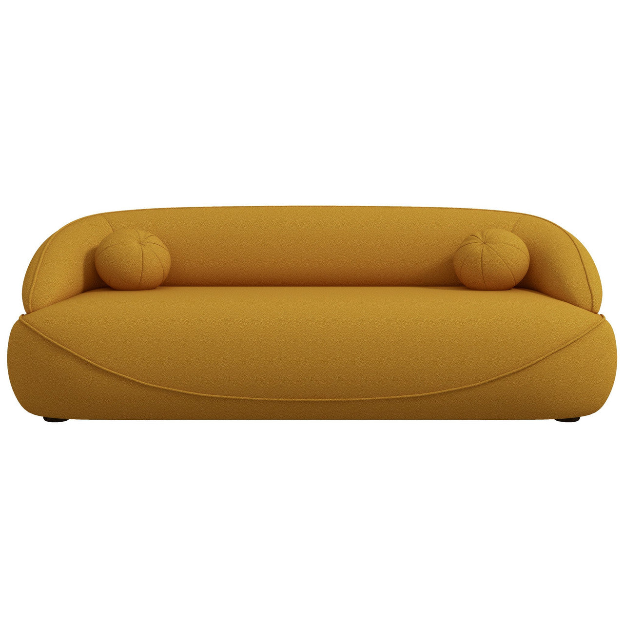 Andrew Mustard Yellow Boucle Sofa