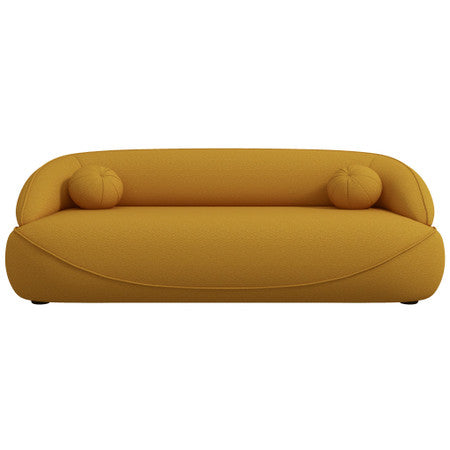 Andrew Mustard Yellow Boucle Sofa - 35.5"