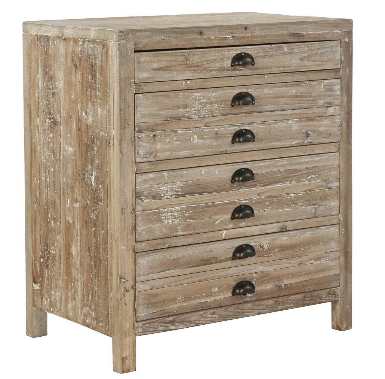 Apothecary Reclaimed Wood 4 Drawer Small Chest