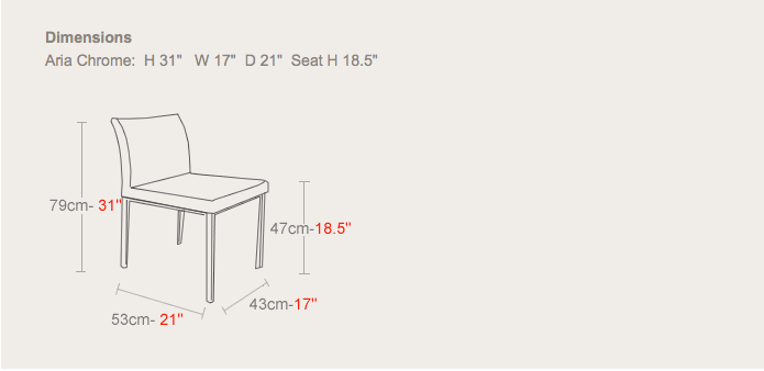 Aria Chrome Dining Chair