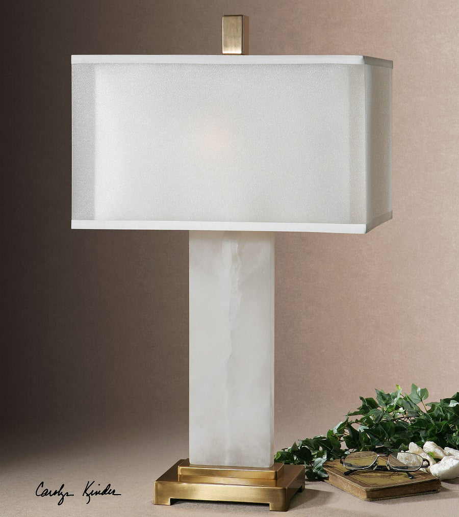 Athanas White Alabaster Table Lamps sale