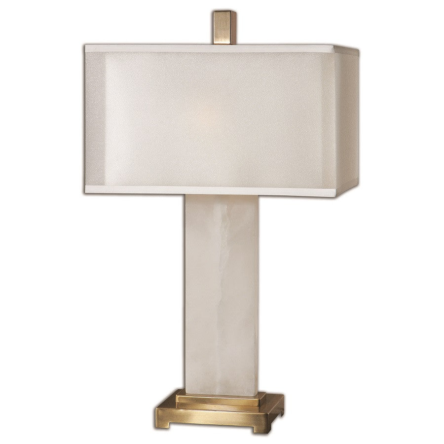 Athanas White Alabaster Table Lamp
