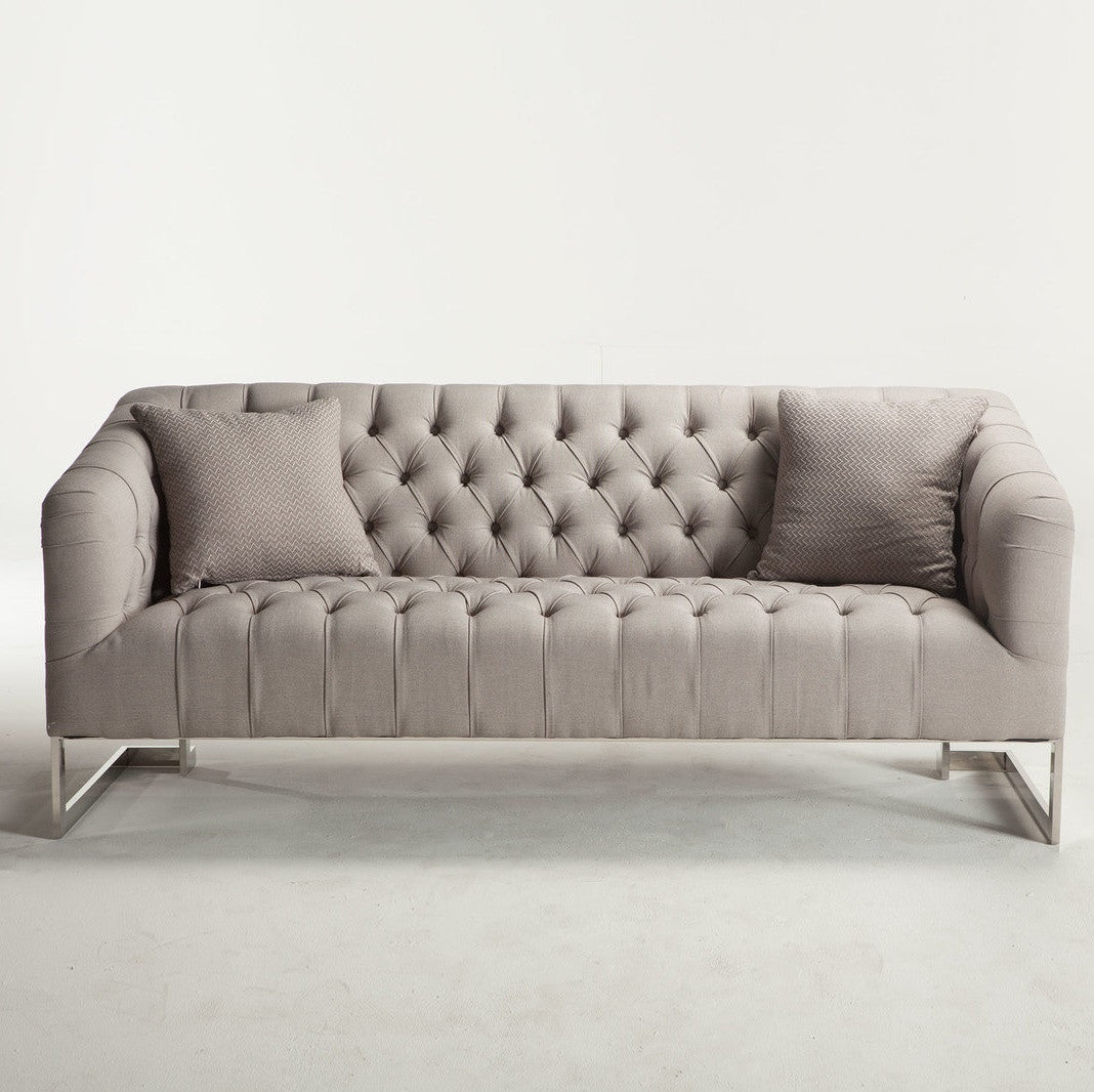 Austin Modern Tufted Sofa - Grey