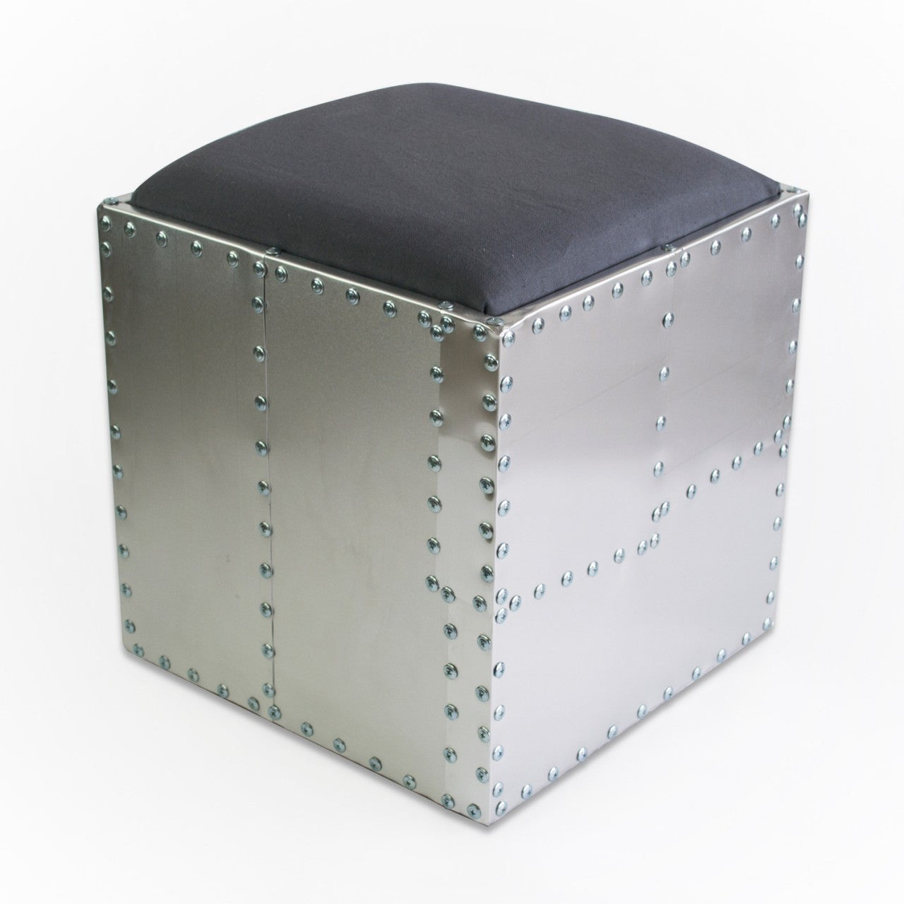 Aviator Aeromen Ottoman-Aluminum