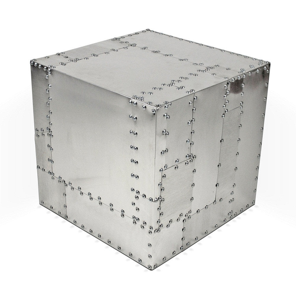 Deco Crate Side Table - Aluminum