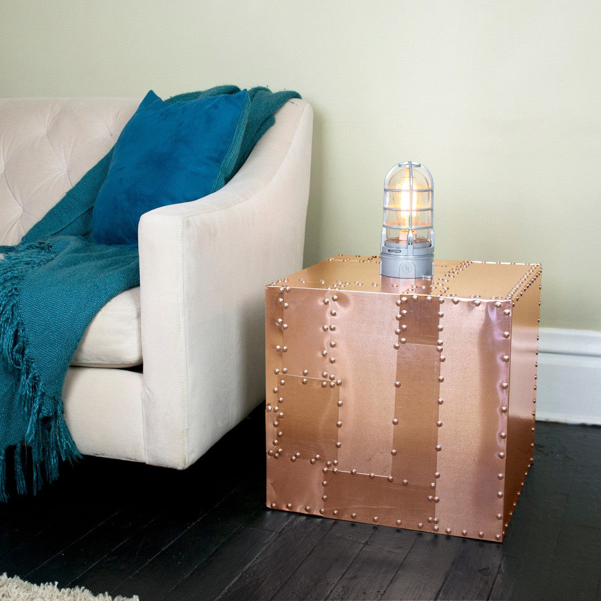 Deco Crate Side Table - Copper