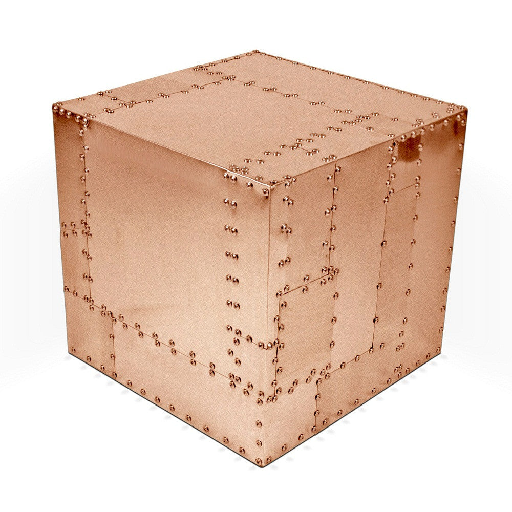 Deco Crate Side Table - Copper