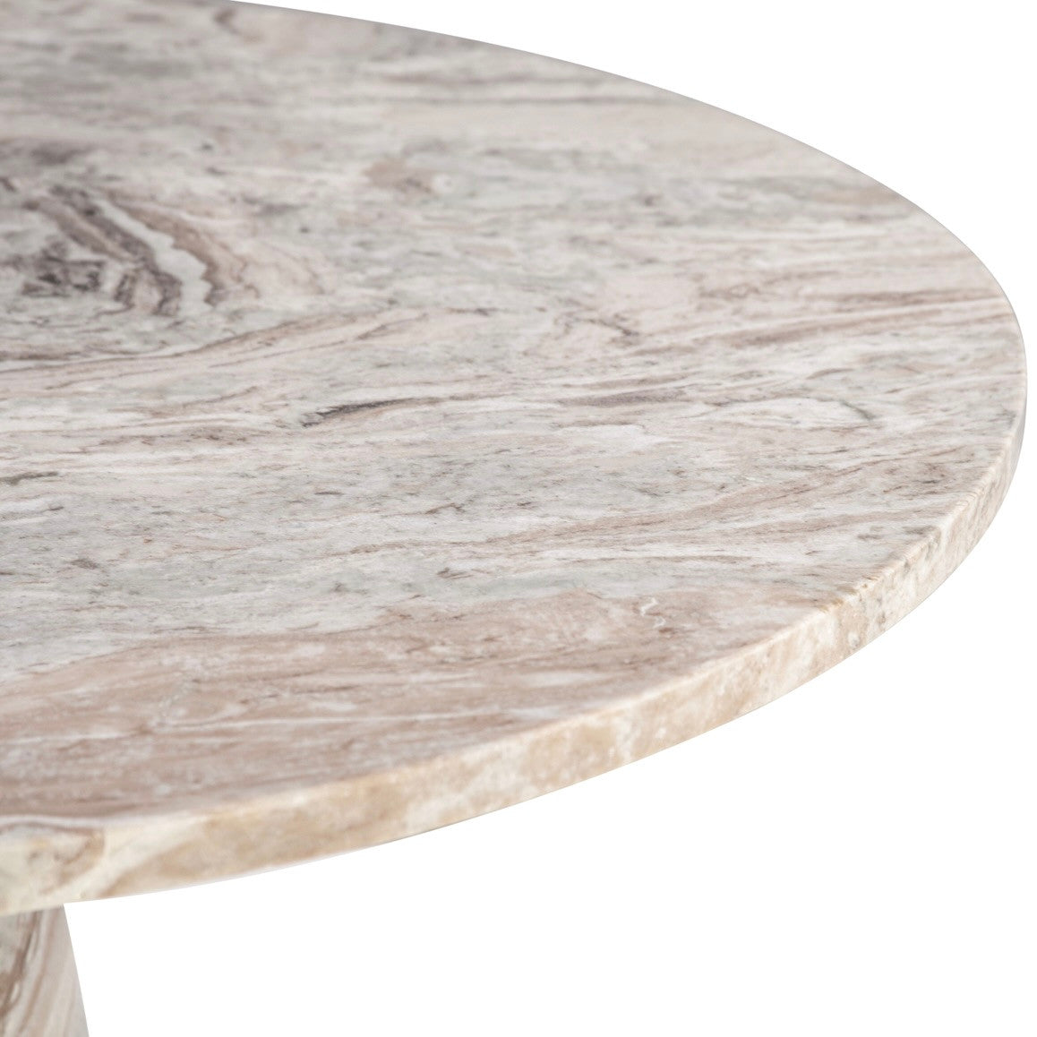 Nile 48" Round Dining Table in Brown Toronto Marble