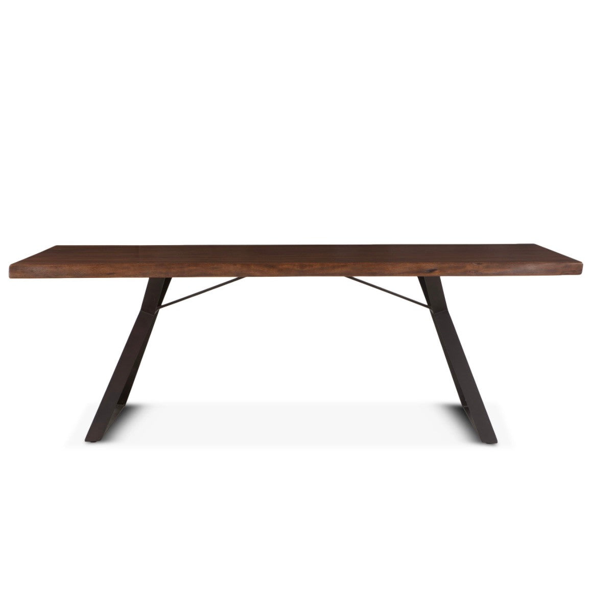 Brooklyn Loft Live Edge Solid Wood Iron Leg Dining Table 80"