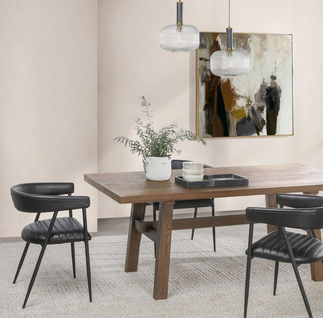 Lazar Reclaimed Oak Rectangular Dining Table 78"