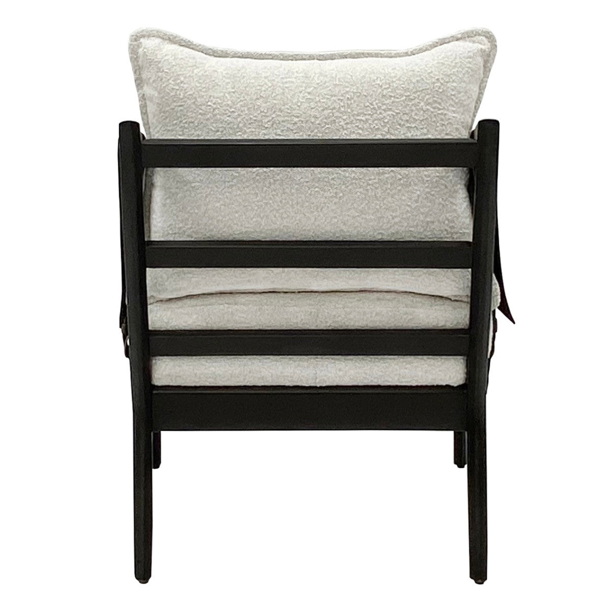 Skylar Ivory and Espresso Leather Accent Chair