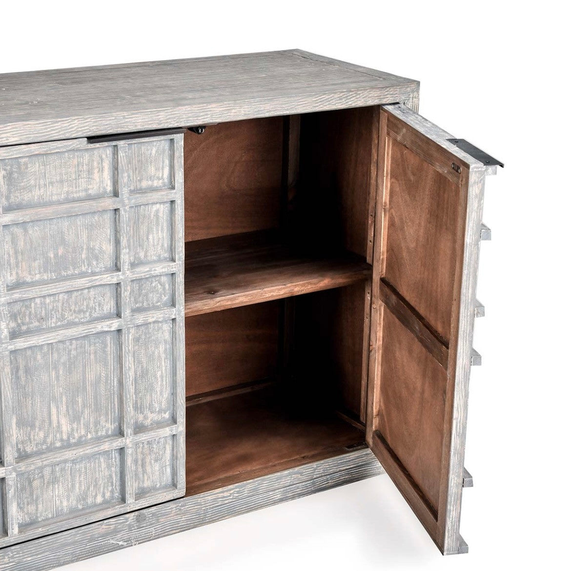 Chandler 4-Door Reclaimed Wood Sideboard in Antique Blue