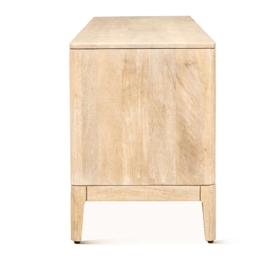 Casablanca 74" Media Cabinet in Natural White