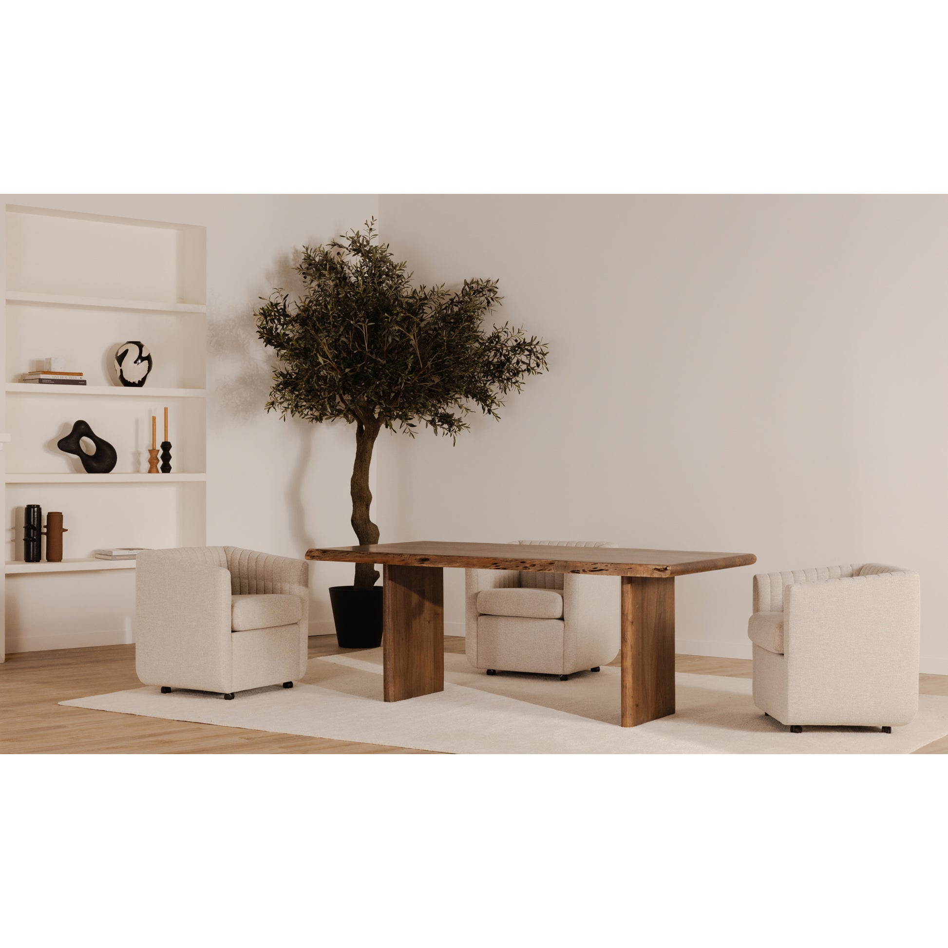 Lila Large Dining Table Brown by Moe's Home Collection - view 4
