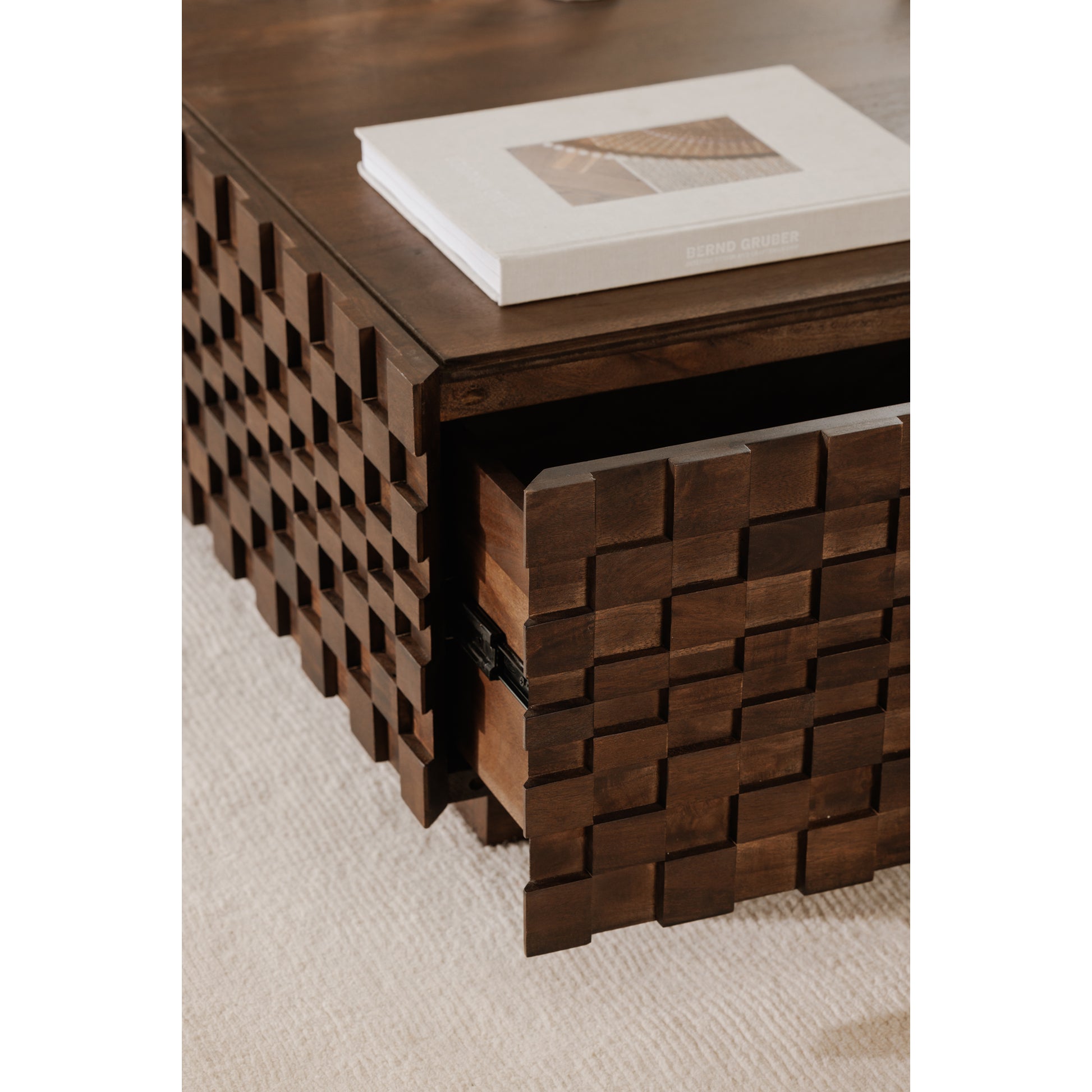 Easton Storage Coffee Table Brown by Moe's Home Collection - view 3