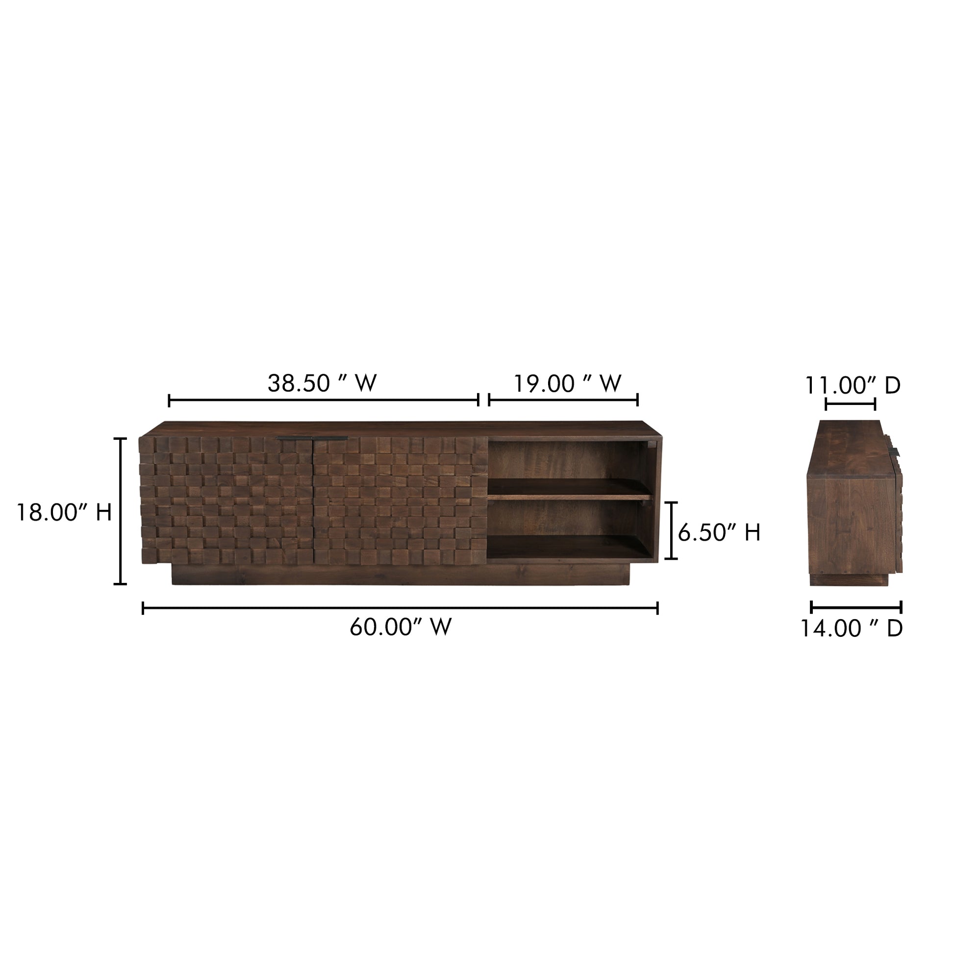 Easton Media Cabinet Brown by Moe's Home Collection - view 4