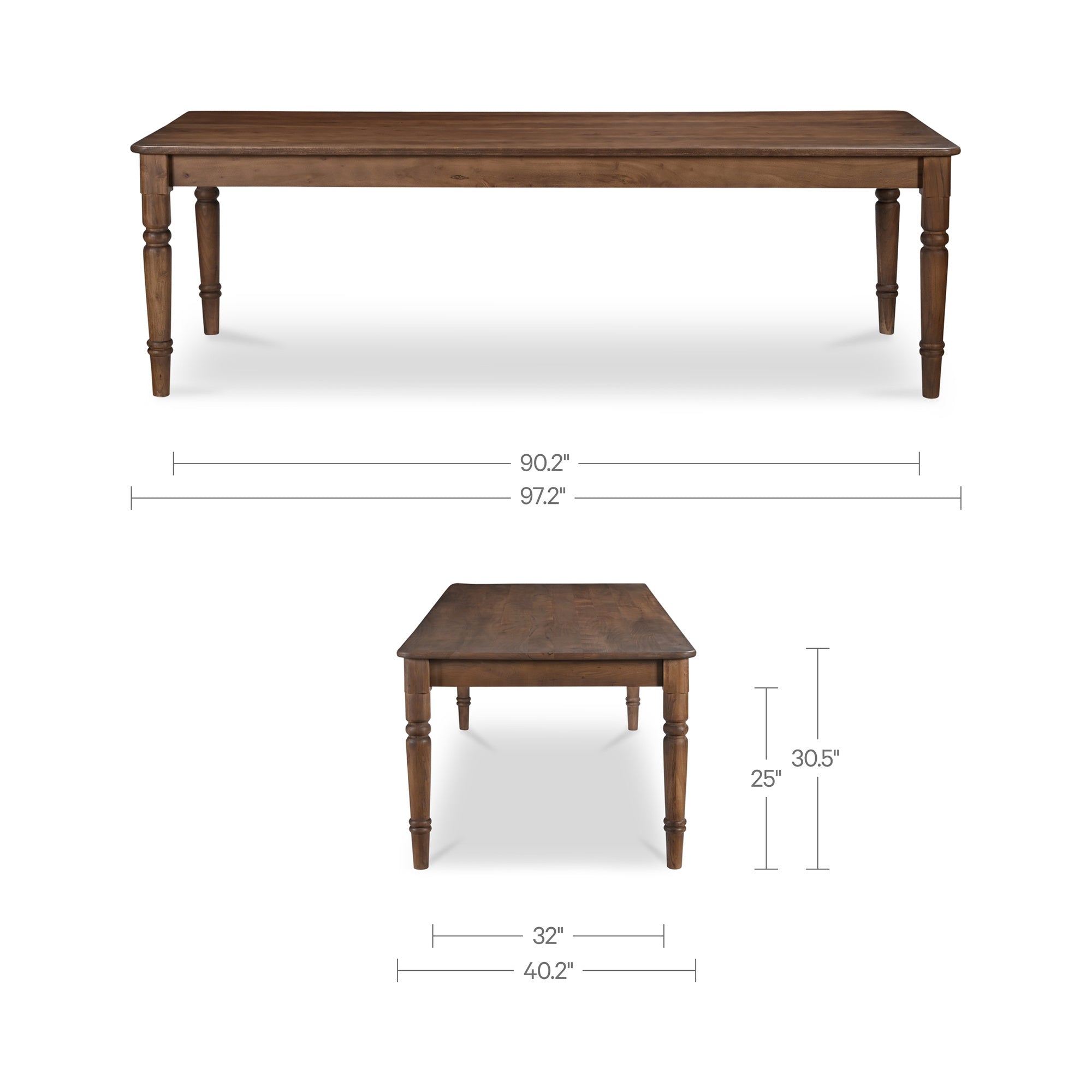 Russet Dining Table Brown by Moe's Home Collection - view 6