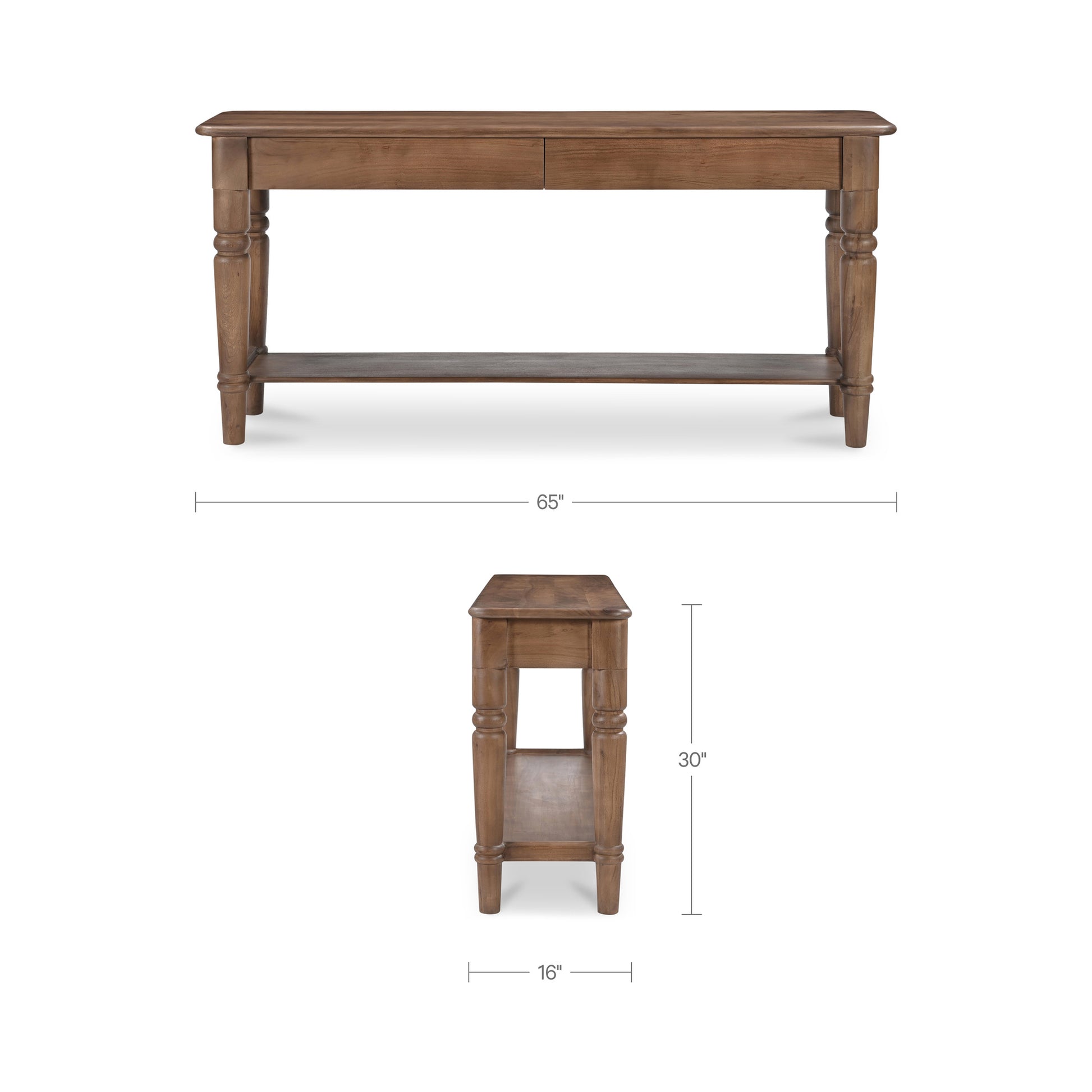 Russet Console Table Brown by Moe's Home Collection - view 4