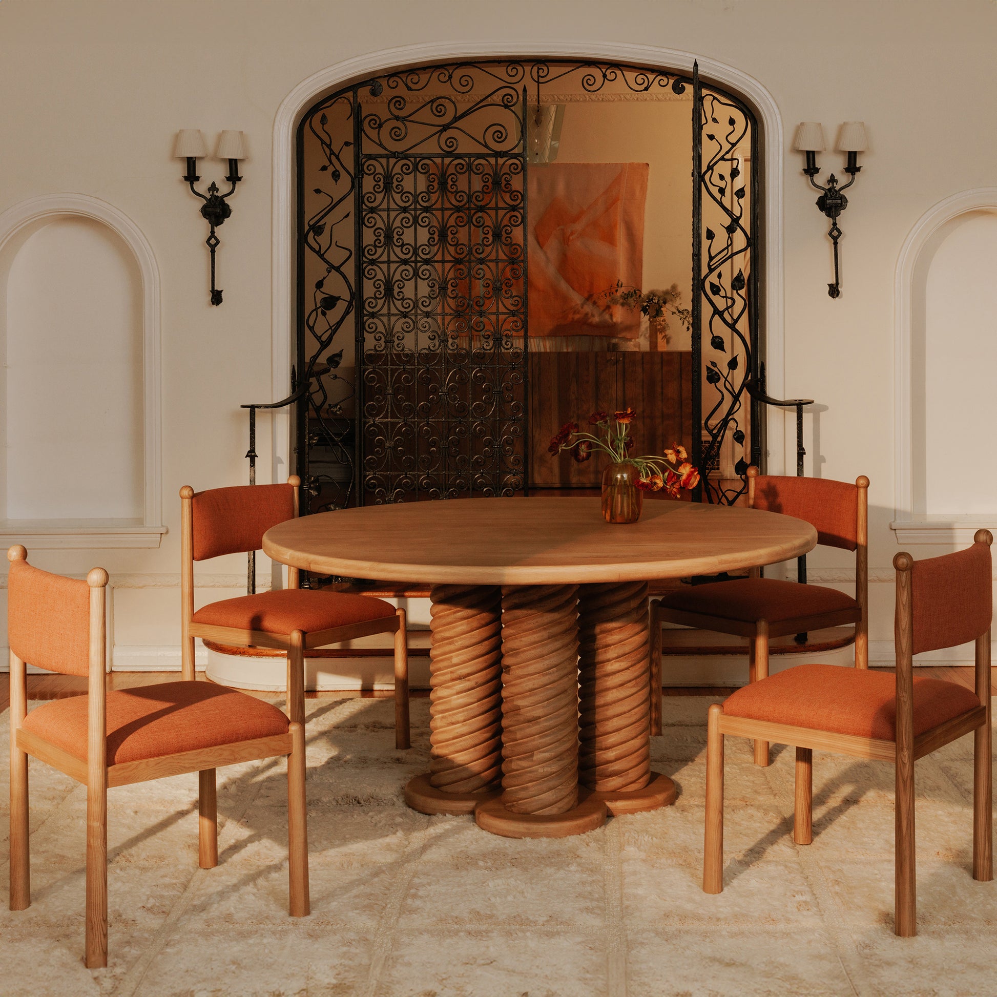 Treccia Round Dining Table Oak by Moe's Home Collection - view 4