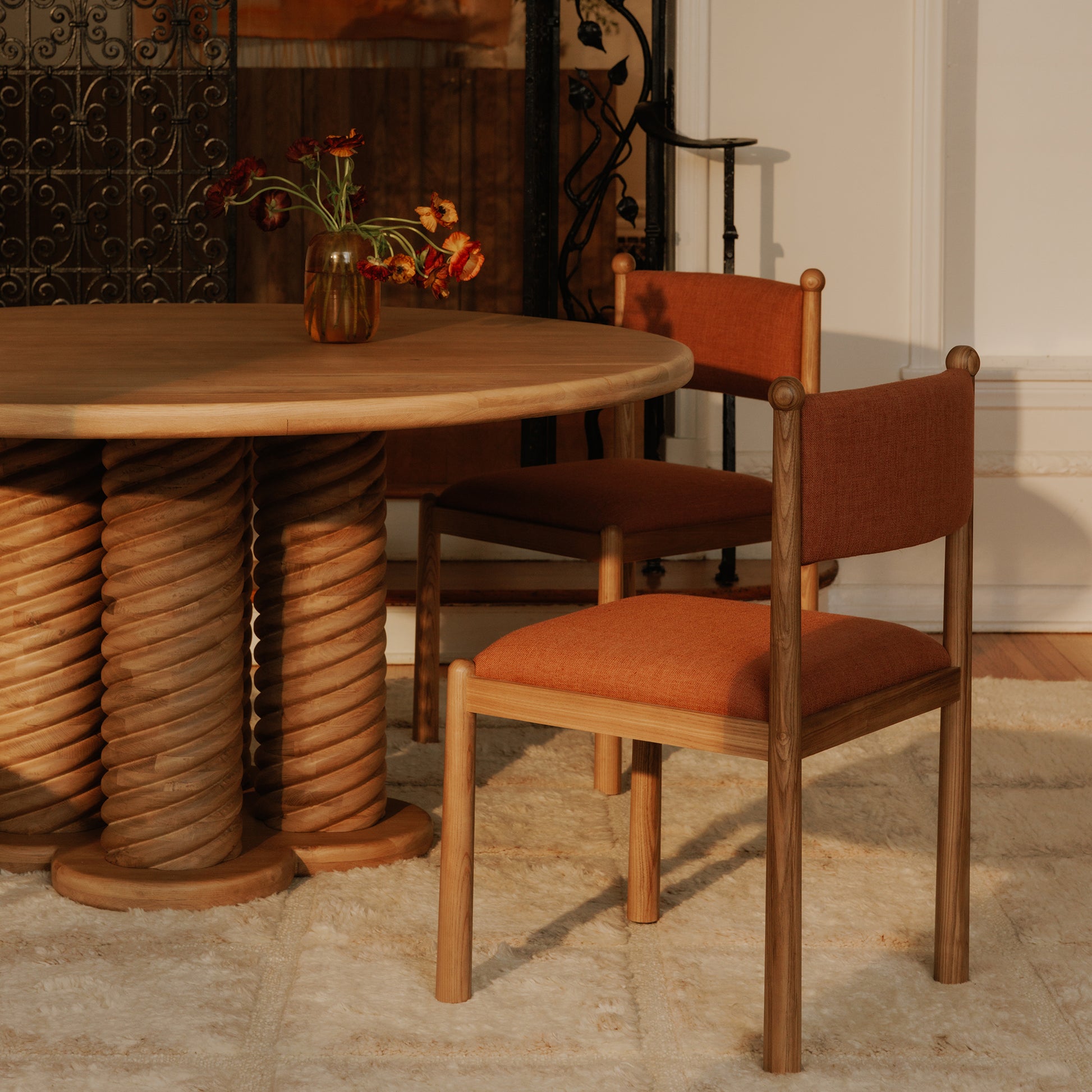Treccia Round Dining Table Oak by Moe's Home Collection - view 3