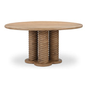 Treccia Round Dining Table Oak by Moe's Home Collection