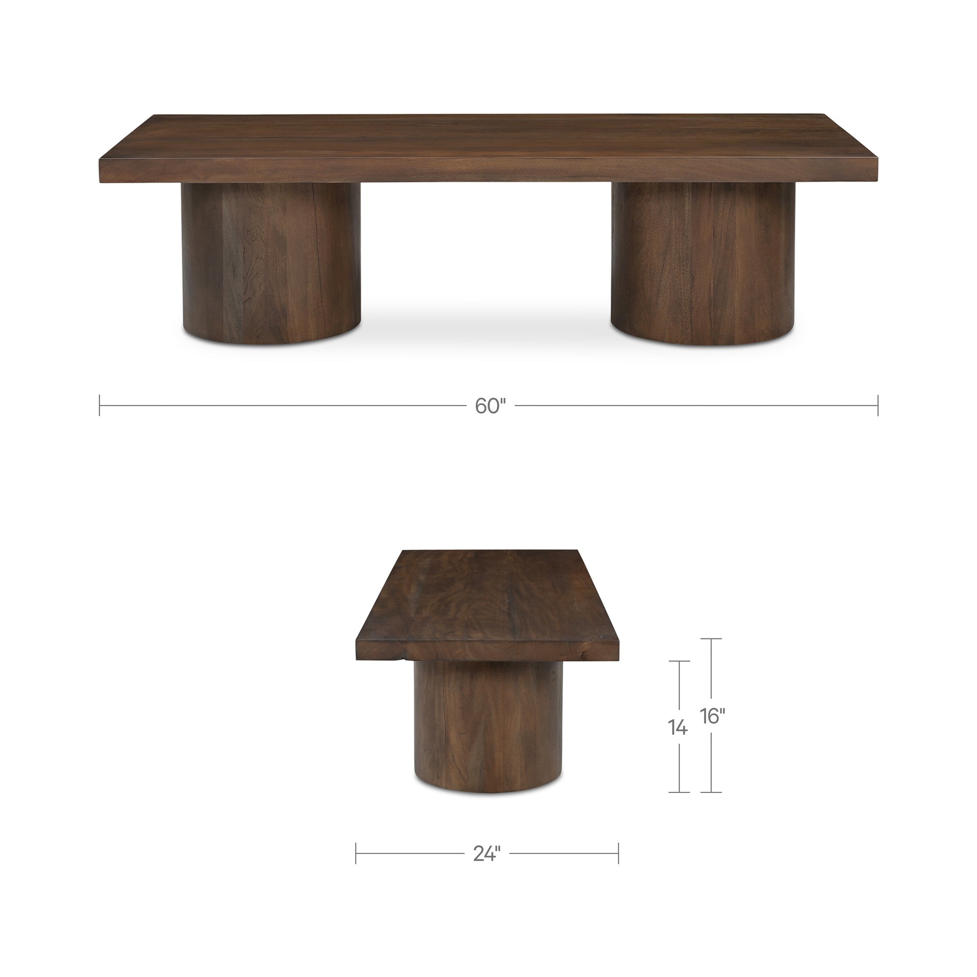 Hadley Coffee Table Warm Brown by Moe's Home Collection - view 5