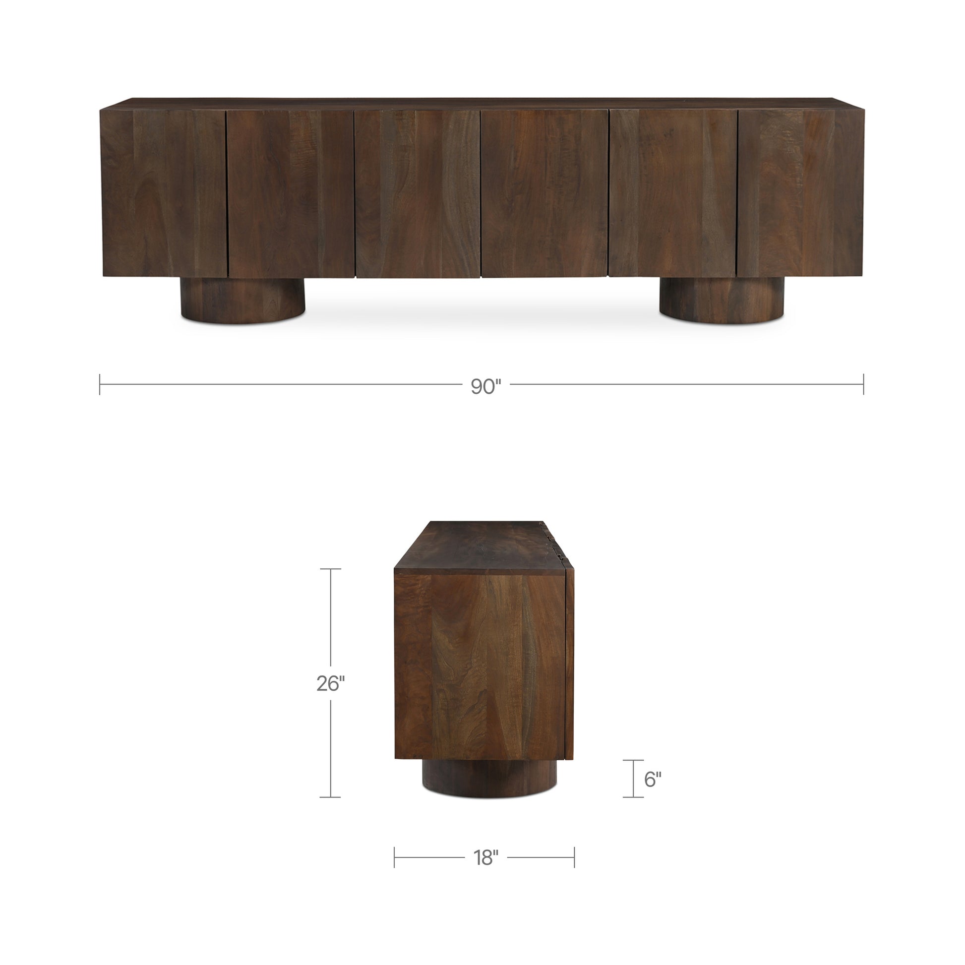 Hadley Media Unit Warm Brown by Moe's Home Collection - view 3