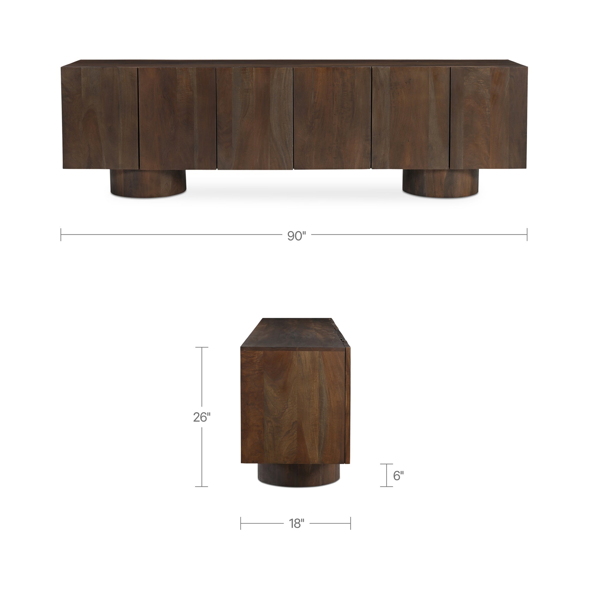Hadley Media Unit Warm Brown by Moe's Home Collection - view 3