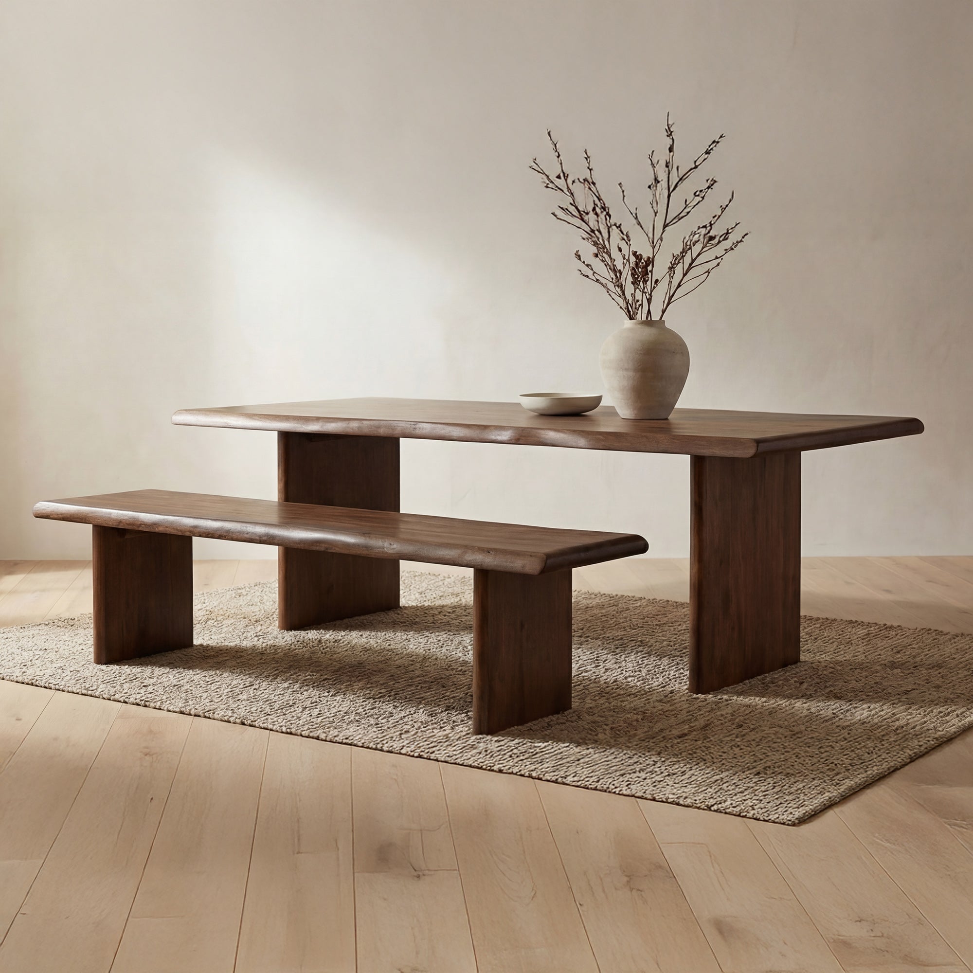 Lila Dining Bench Large Brown by Moe's Home Collection - view 2