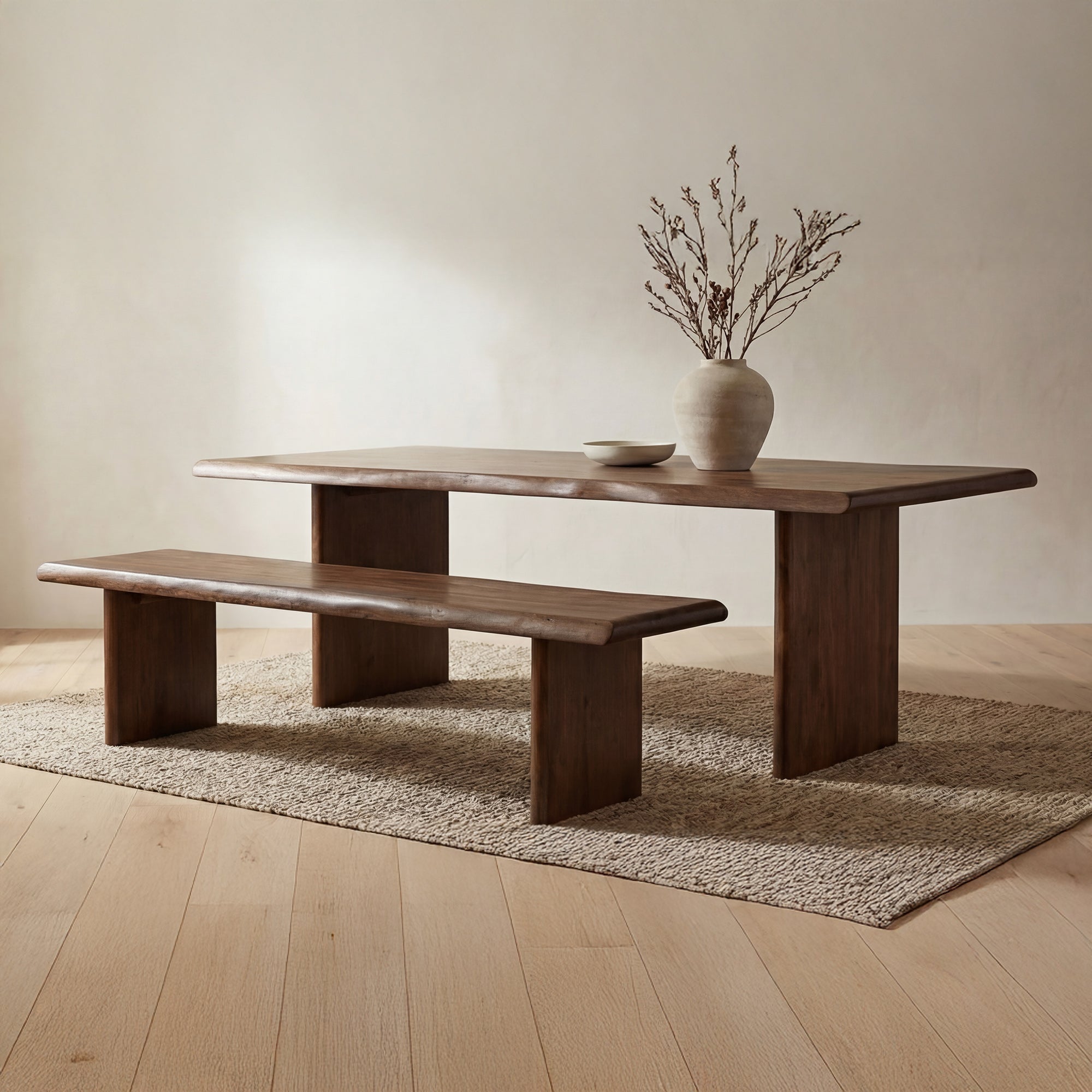Lila Dining Bench Small Brown by Moe's Home Collection - view 2